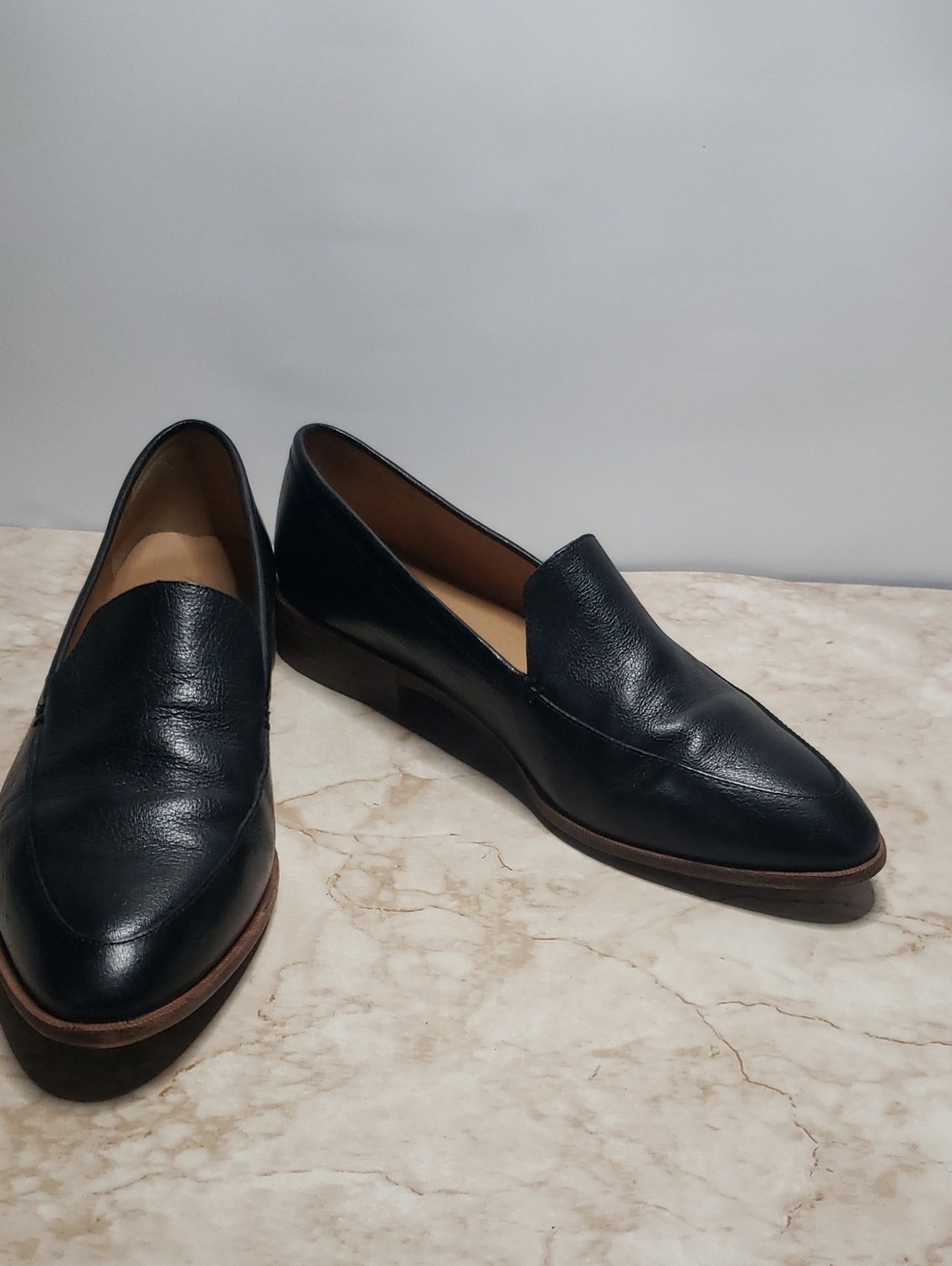 Madewell Classic Black Leather Women’s Slip-On Loafers Size 11